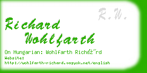 richard wohlfarth business card